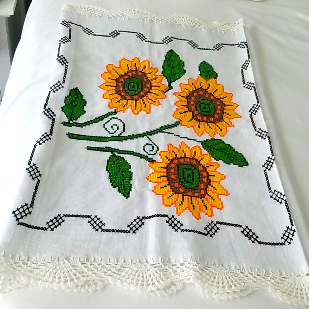 Cross stitch vintage pillow insert